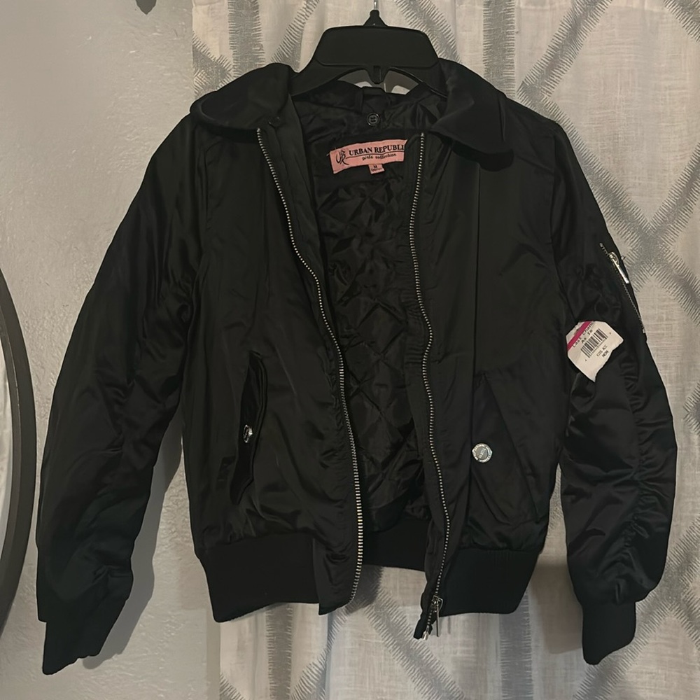 Kids Size 10-12 Black Light Weight Jacket by Urban Republic Girls Collection